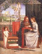 Dante Gabriel Rossetti The Girlhood of Mary Virgin oil painting picture wholesale